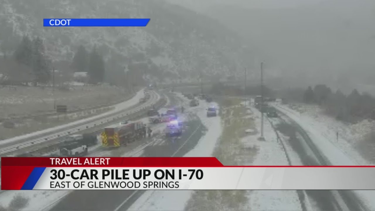 50 cars crash in multiple pileups on I-70