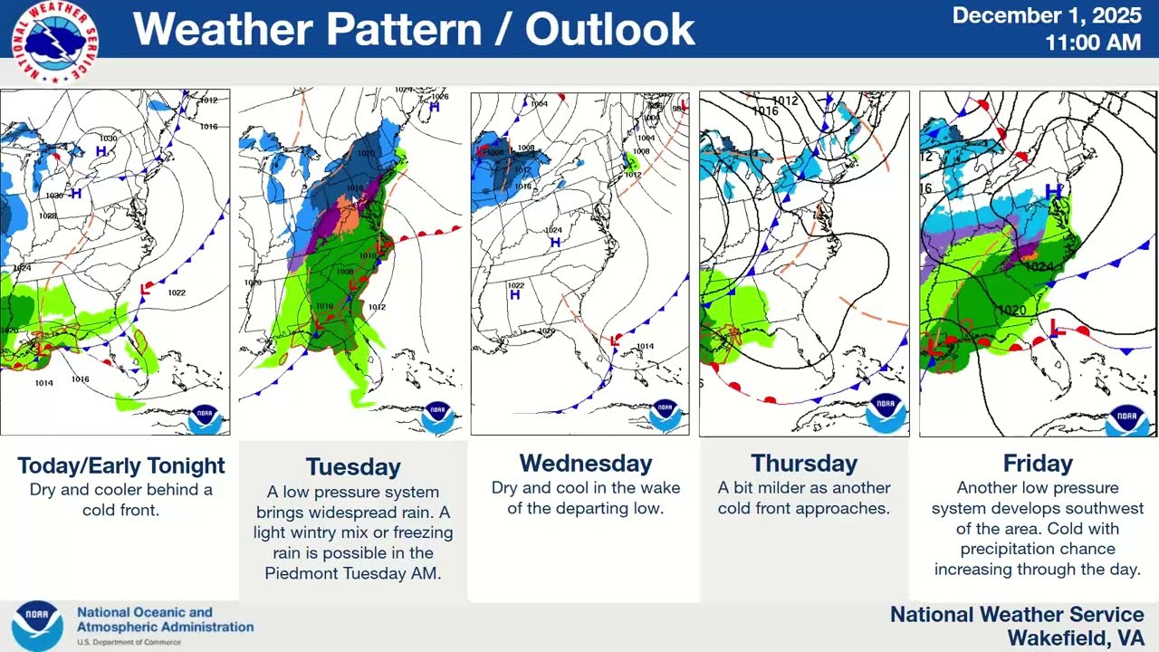 December 1, 2025 NWS Wakefield Live Briefing