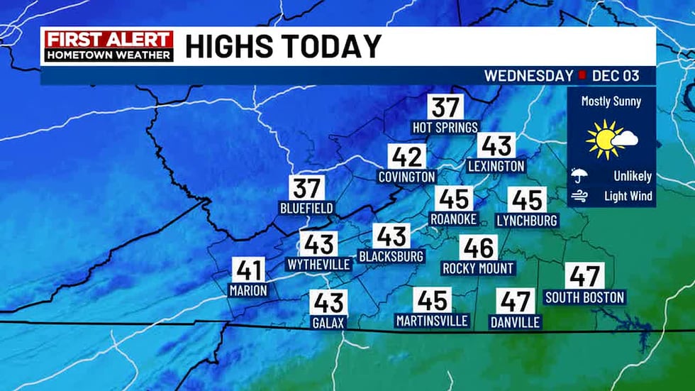 Chilly conditions continue with a good amount of sunshine.