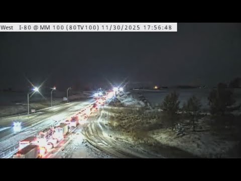 Interstate 80 traffic backed up near Earlham