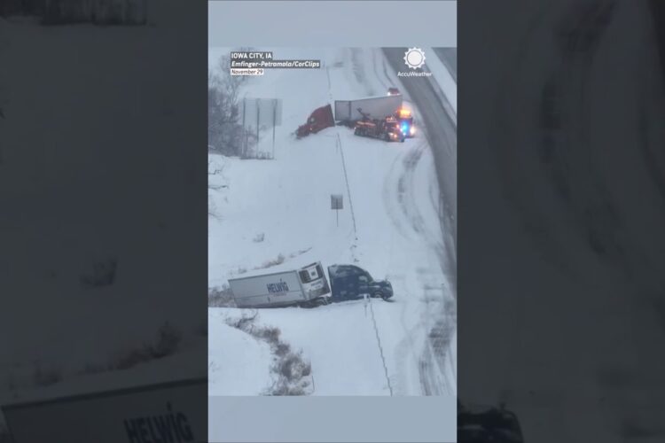 Iowa Snowstorm Causes Crashes, Jackknifes, Pileups!