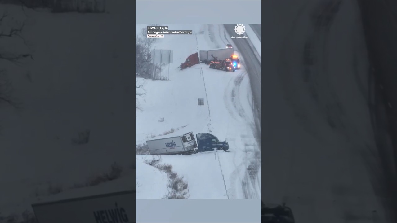 Iowa Snowstorm Causes Crashes, Jackknifes, Pileups!
