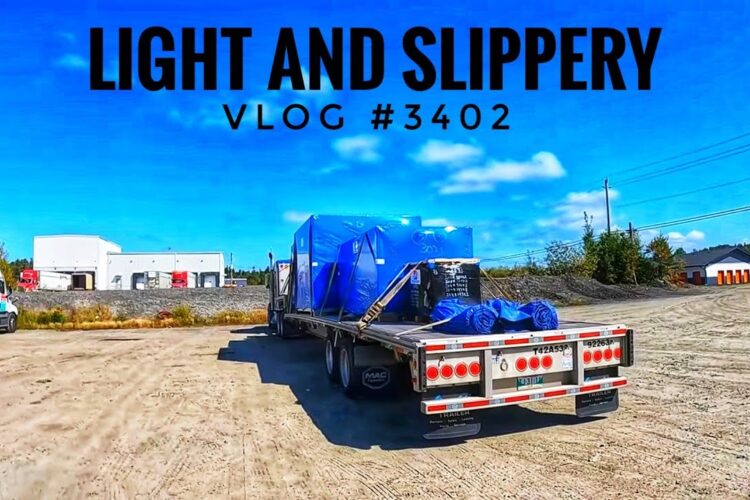 LIGHT AND SLIPPERY | My Trucking Life | Vlog #3402