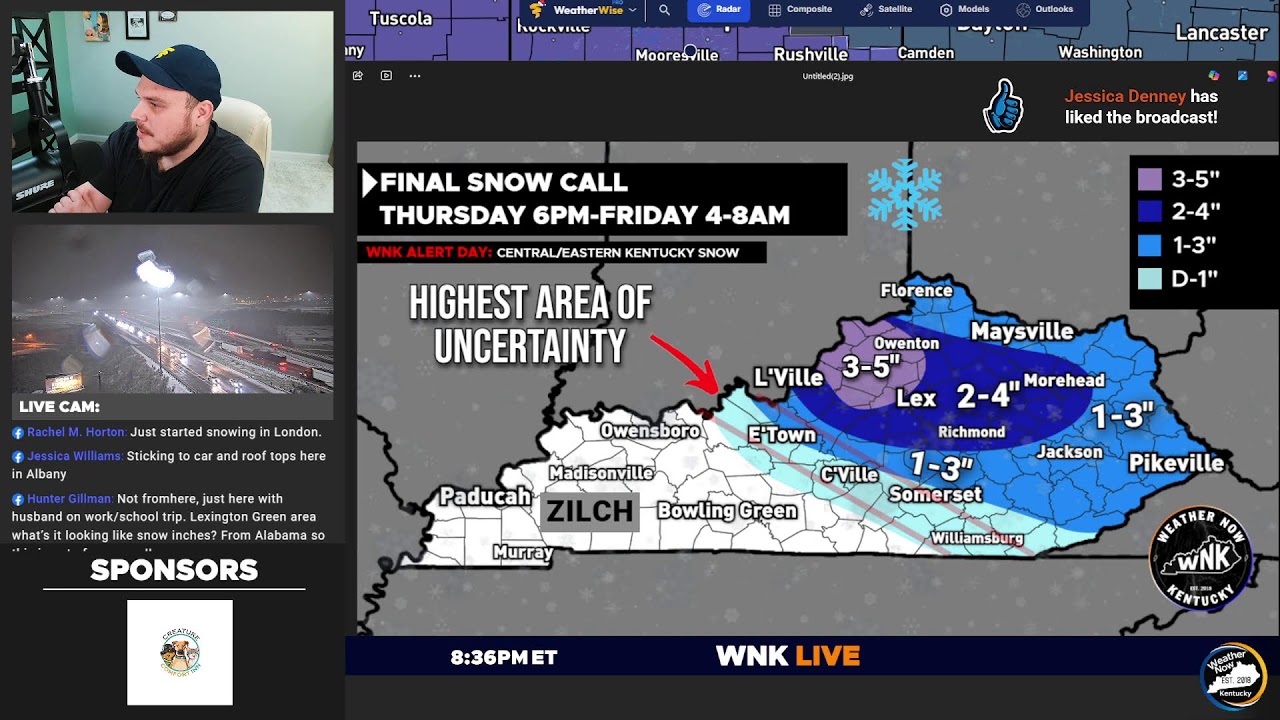 LIVE: Snowier than expected, UPDATE!