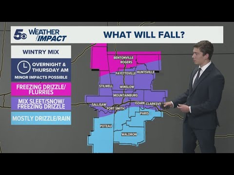 Latest Weather | Thursday’s forecast carries potential for slick  spots and freezing drizzle in NWA