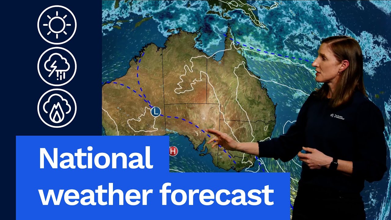 National Weather Forecast: Hot and windy, cooler in the far south