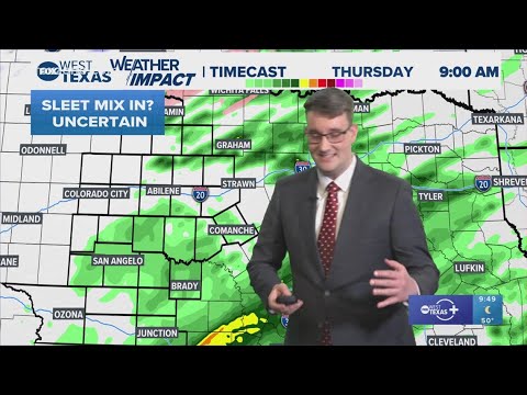 San Angelo, Abilene Weather: Low-end winter precip chance THU AM