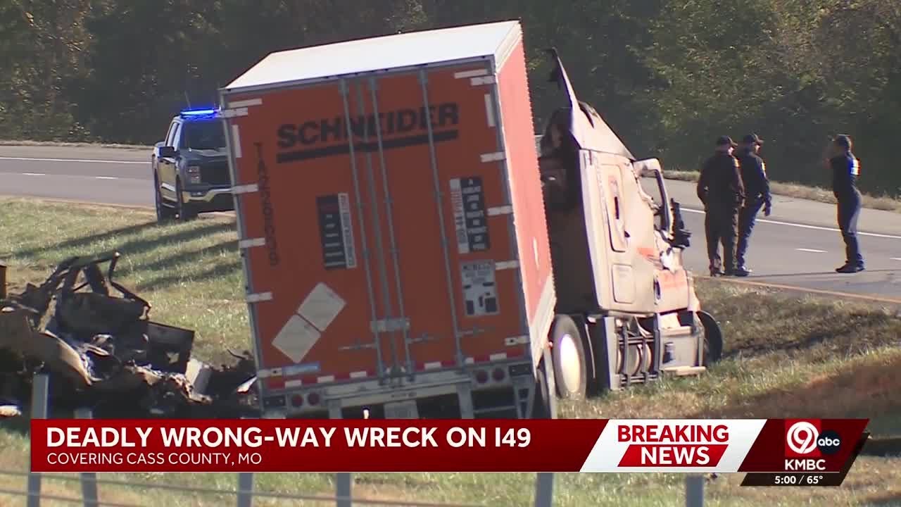 Truck driver killed after reportedly driving wrong way on I-49 in Cass County, hitting vehicles
