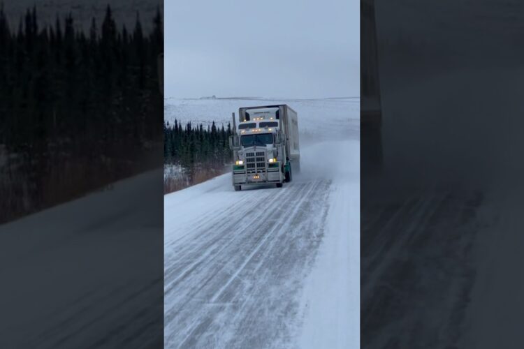 Truckers Life In The Icy Road