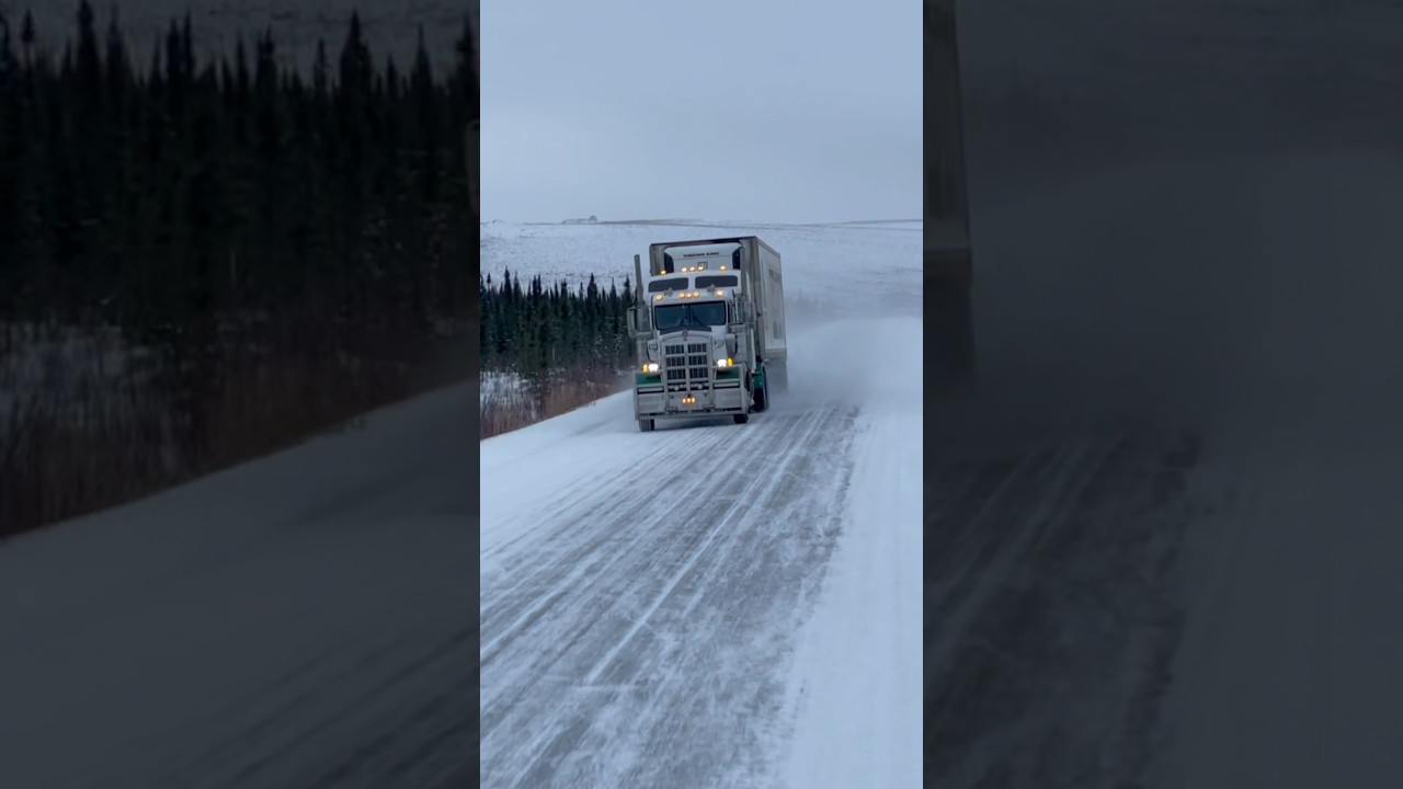 Truckers Life In The Icy Road